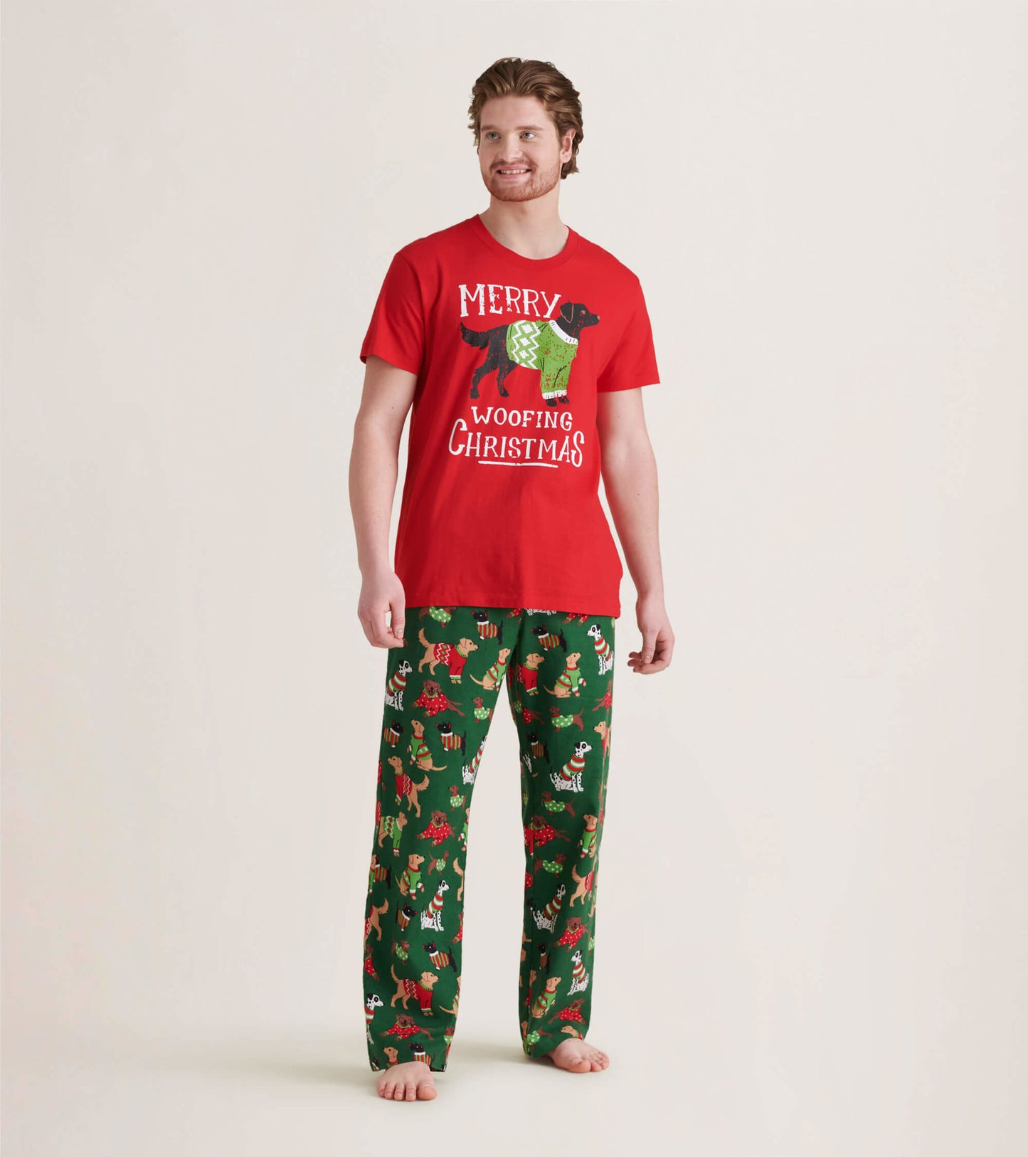 Pantalon de pyjama en flanelle pour homme – Chiens des fêtes