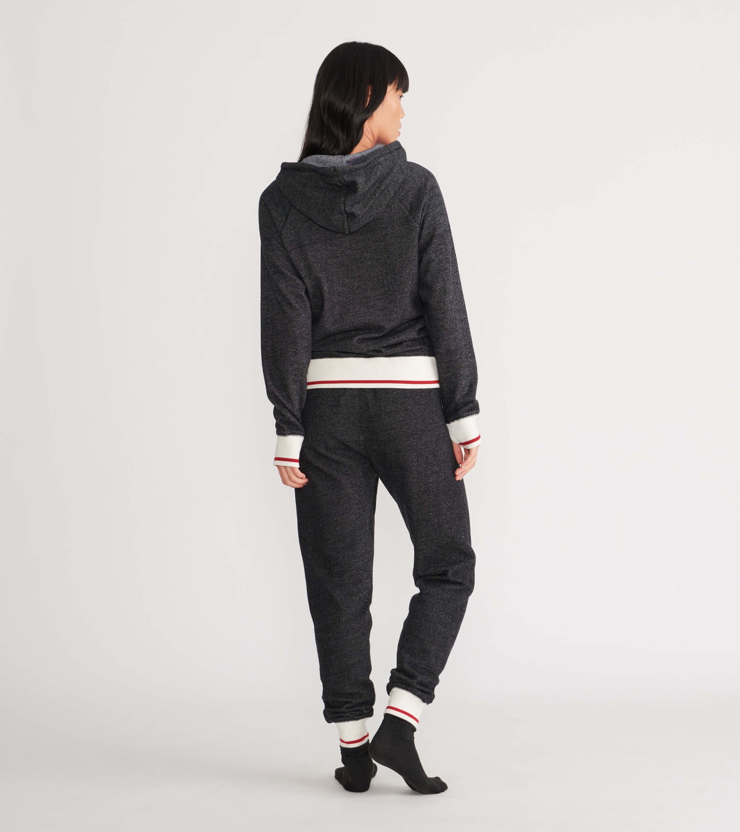Pull à capuchon pour femme collection Heritage – Ours Gris anthracite