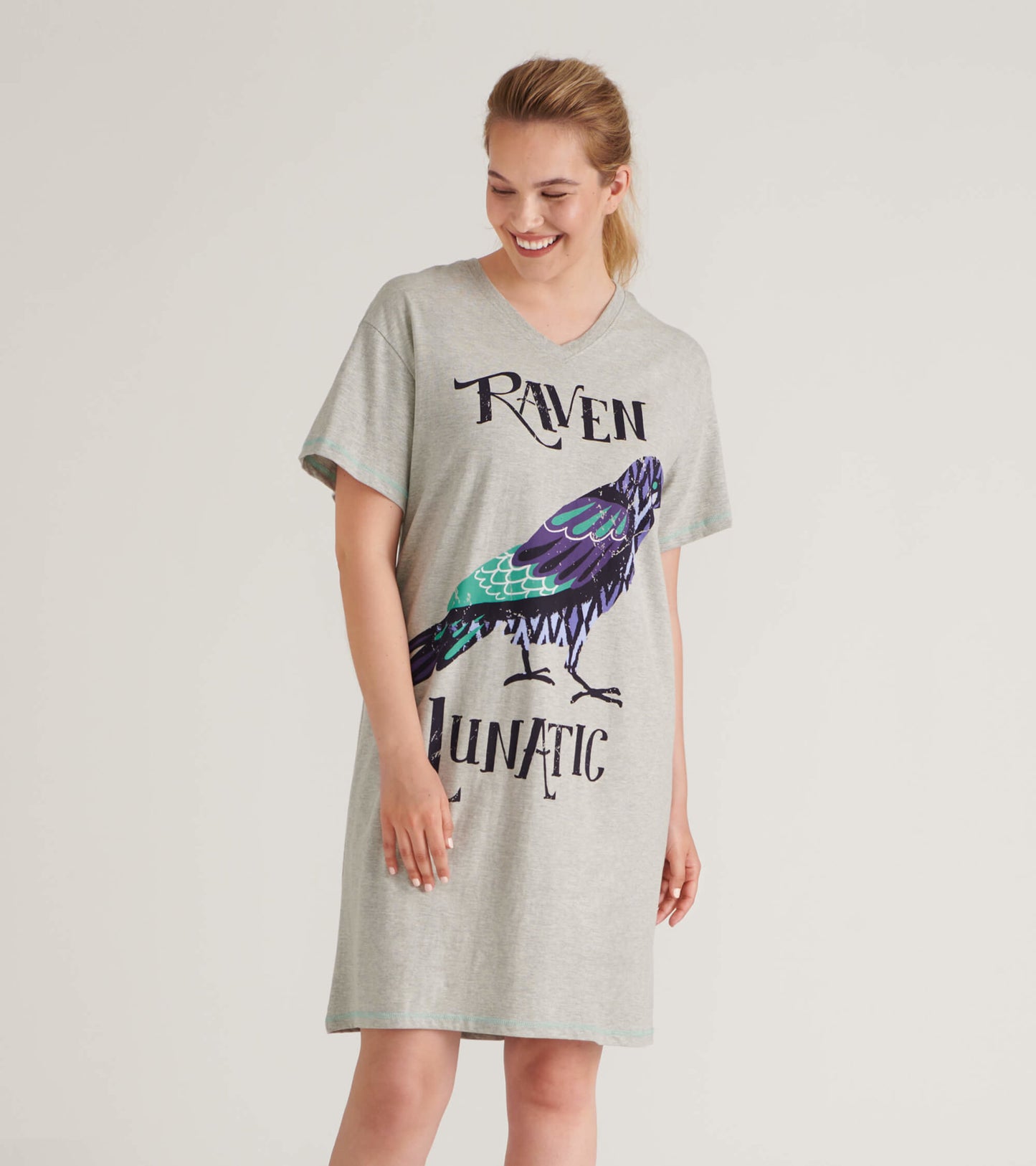 Chemise de nuit pour femme – Corbeau « Raven Lunatic »