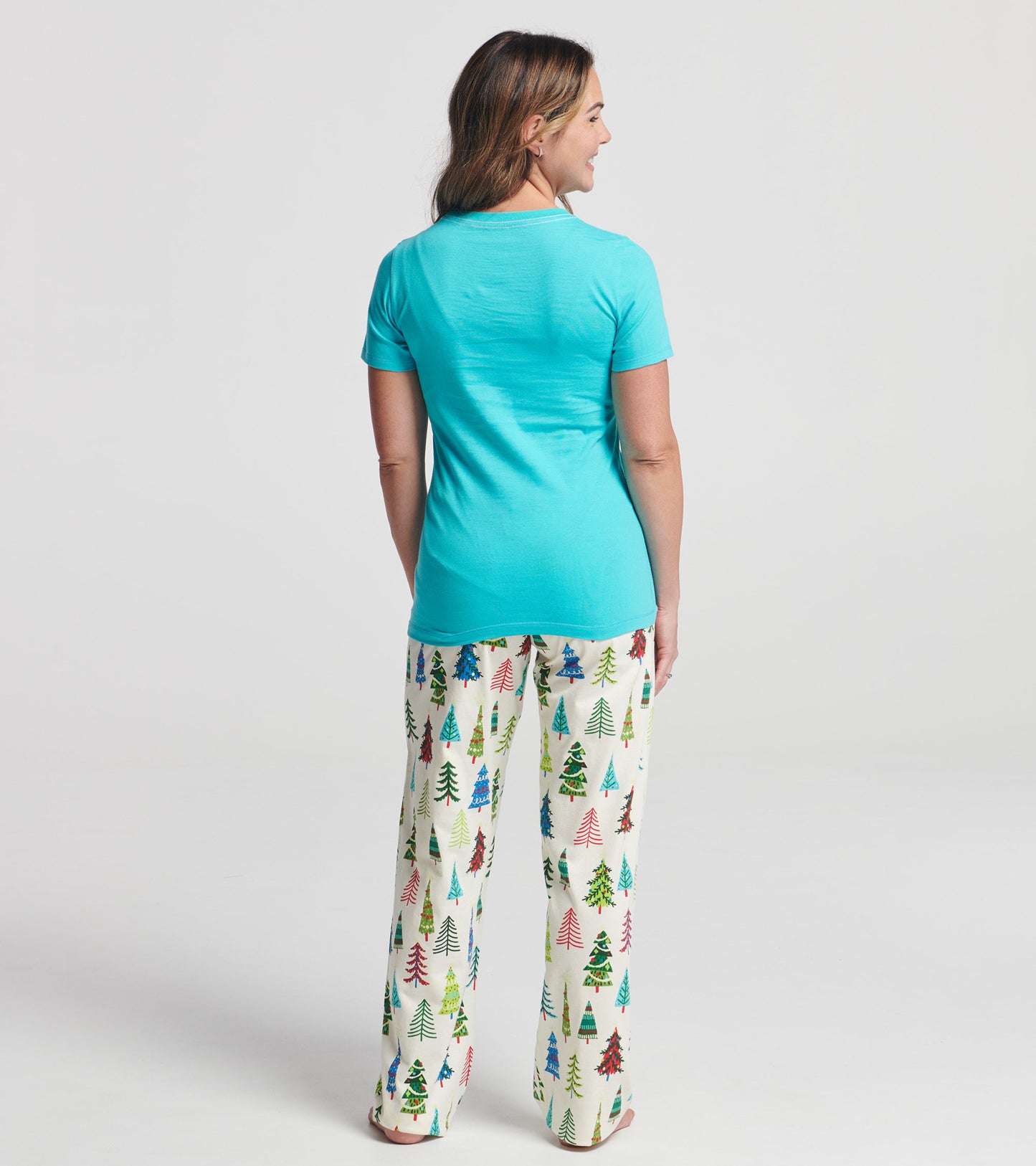 Women's Christmas Trees Cotton Pajama Pants