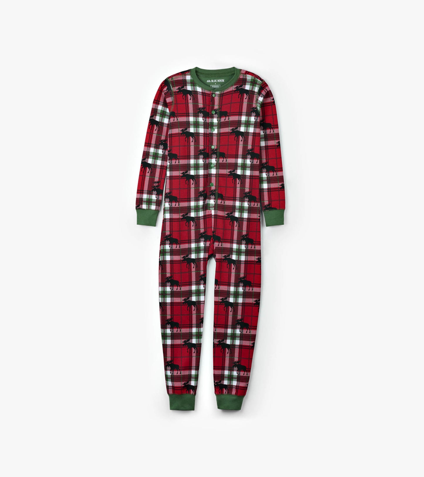 Combinaison pour enfant – Orignal des fêtes sur motif écossais