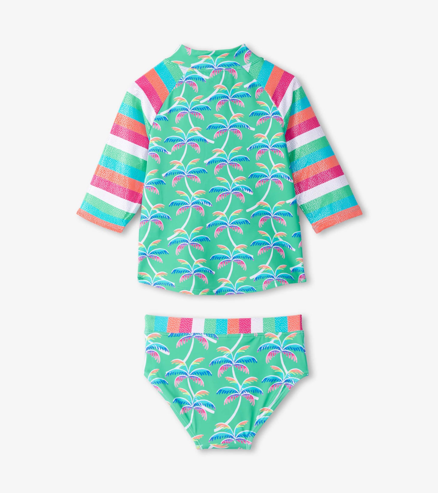 Maillot protecteur deux pièces – Palmiers arc-en-ciel