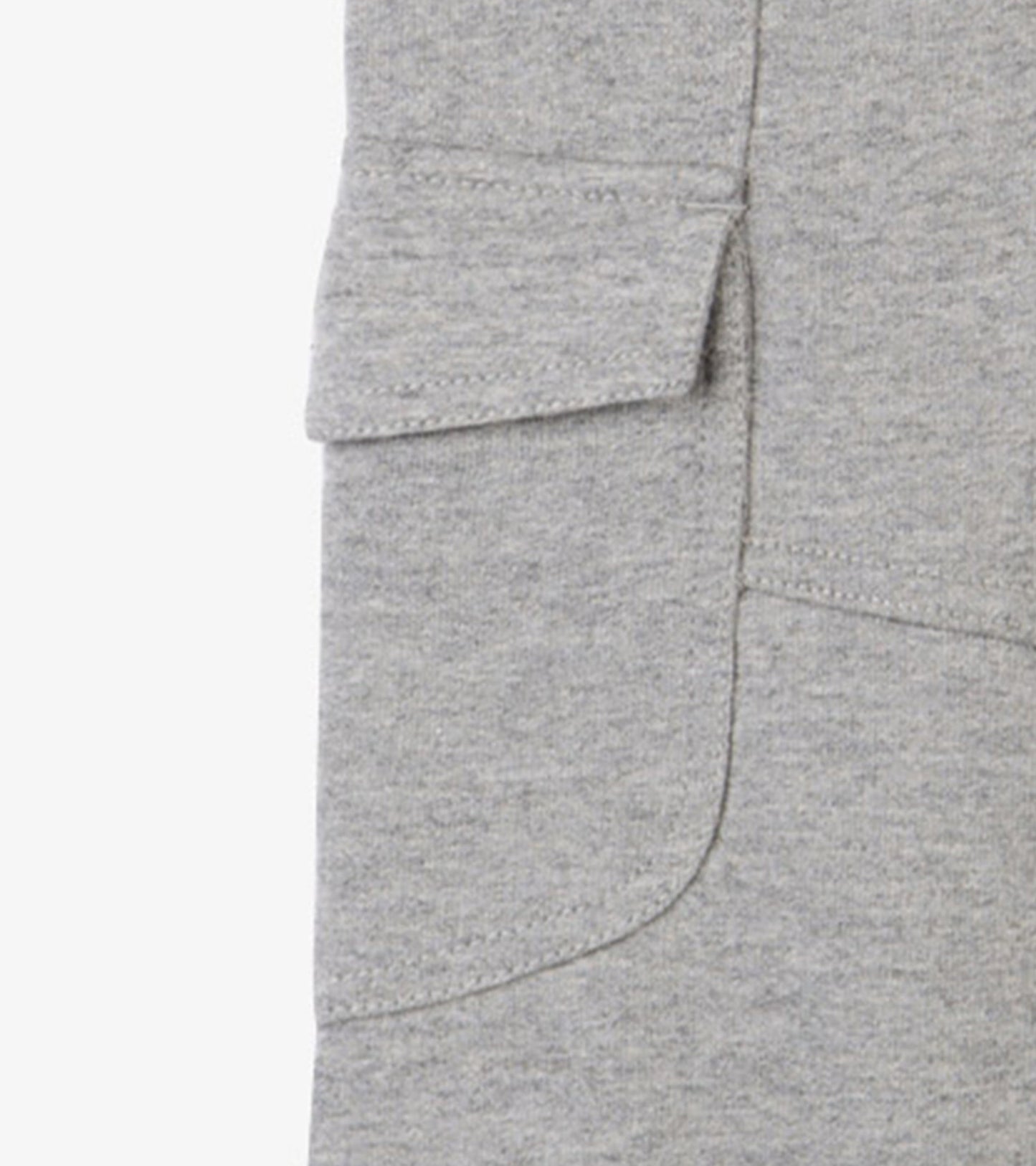 Grey cargo joggers featuring side pockets and a soft, comfortable fabric, suitable for casual wear.
