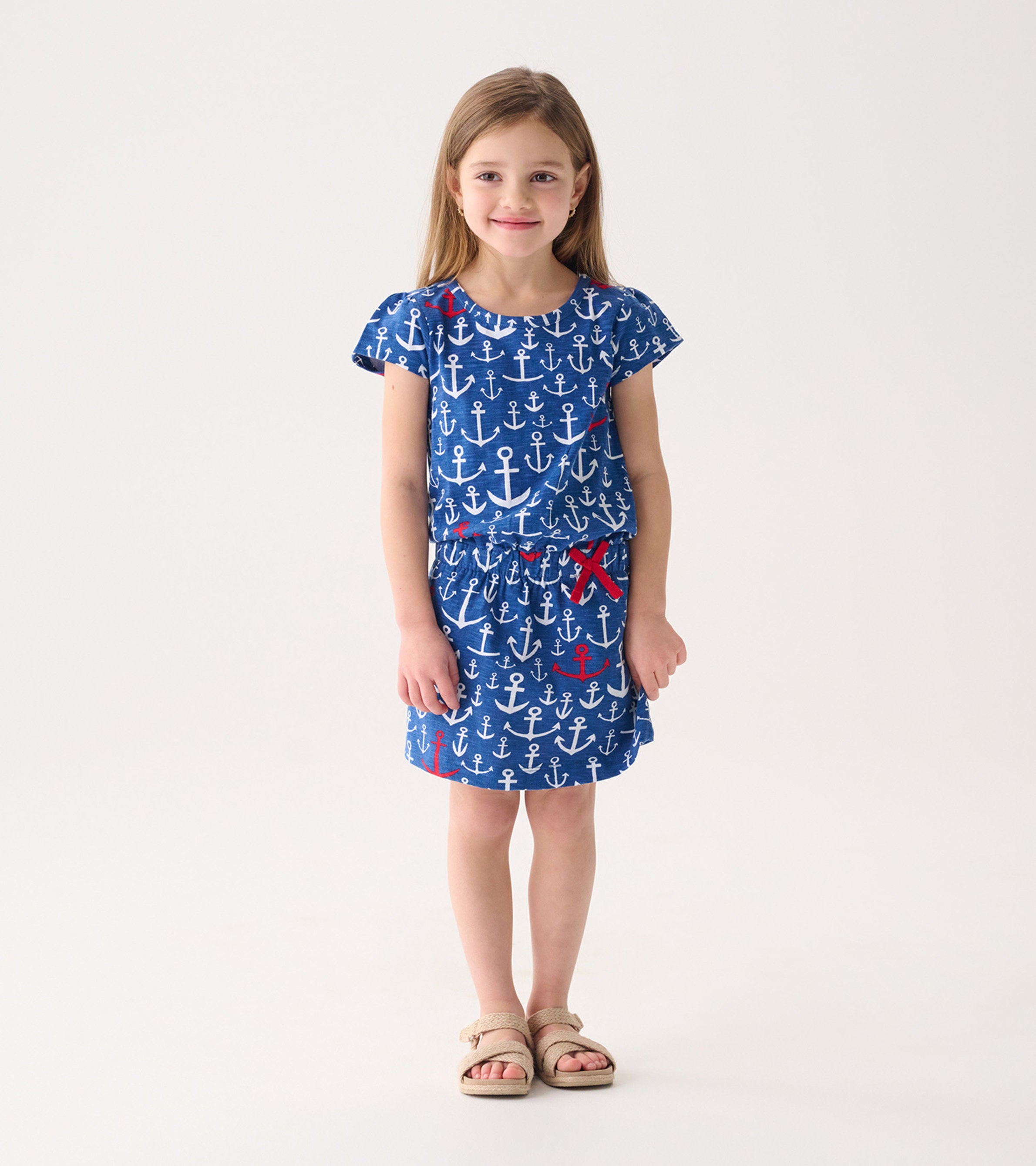 childrens t shirt dress Bluebird T-Shirt these mini dresses are the perfect addition to your little ones wardrobe Girls Stacked Anchors T-Shirt Dress