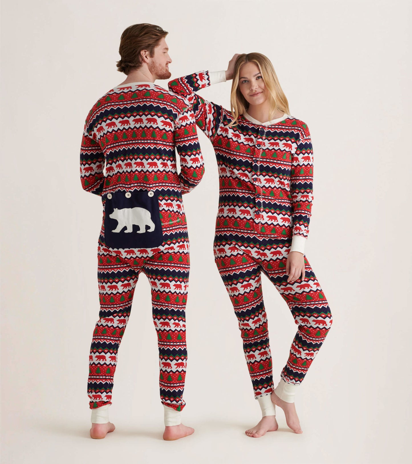 Combinaison pour adulte – Ours sur motif Fair Isle