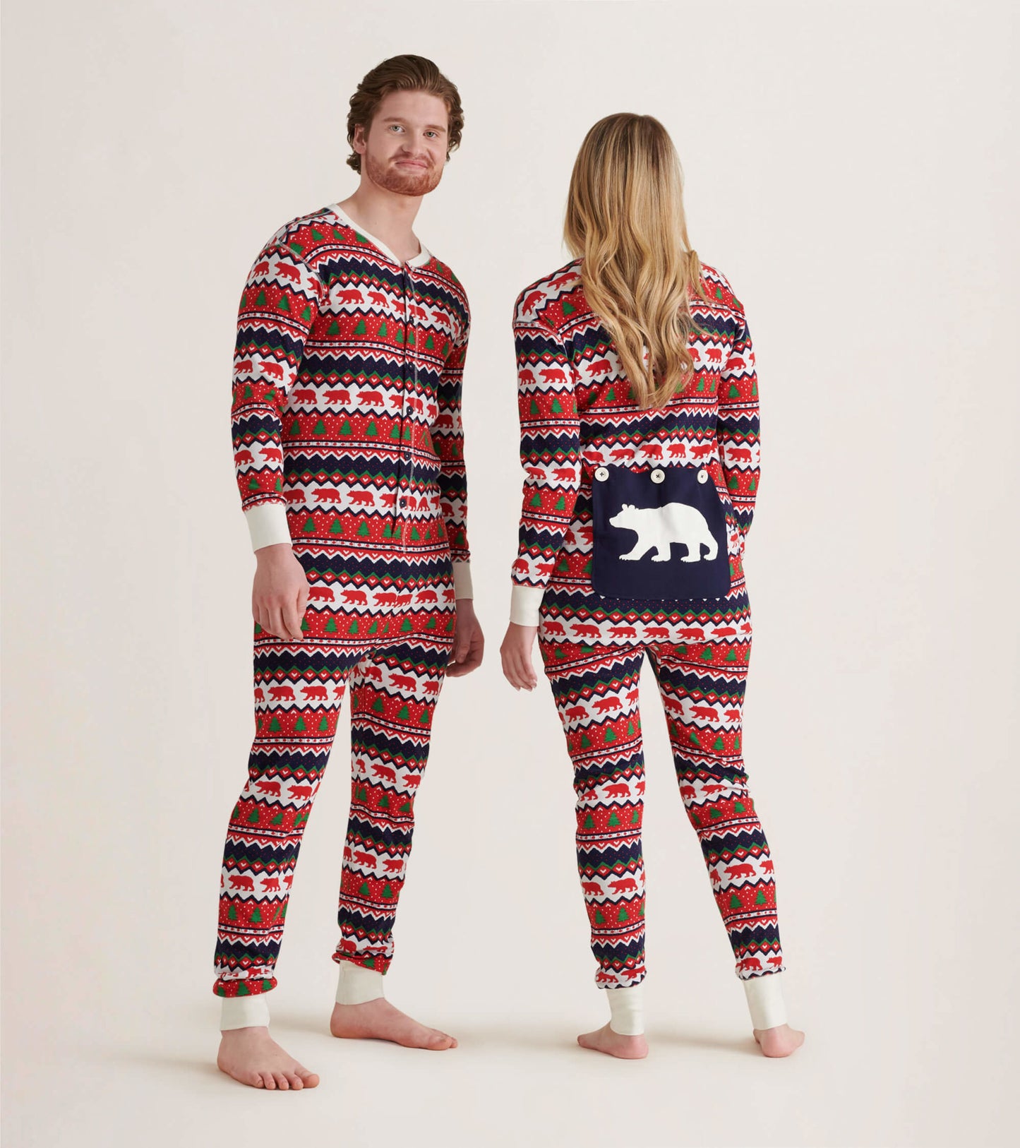 Combinaison pour adulte – Ours sur motif Fair Isle