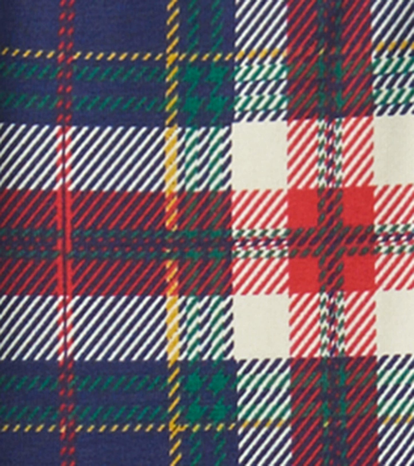 Plaid leggings featuring a mix of red, green, navy, and cream colors in a classic check pattern.
