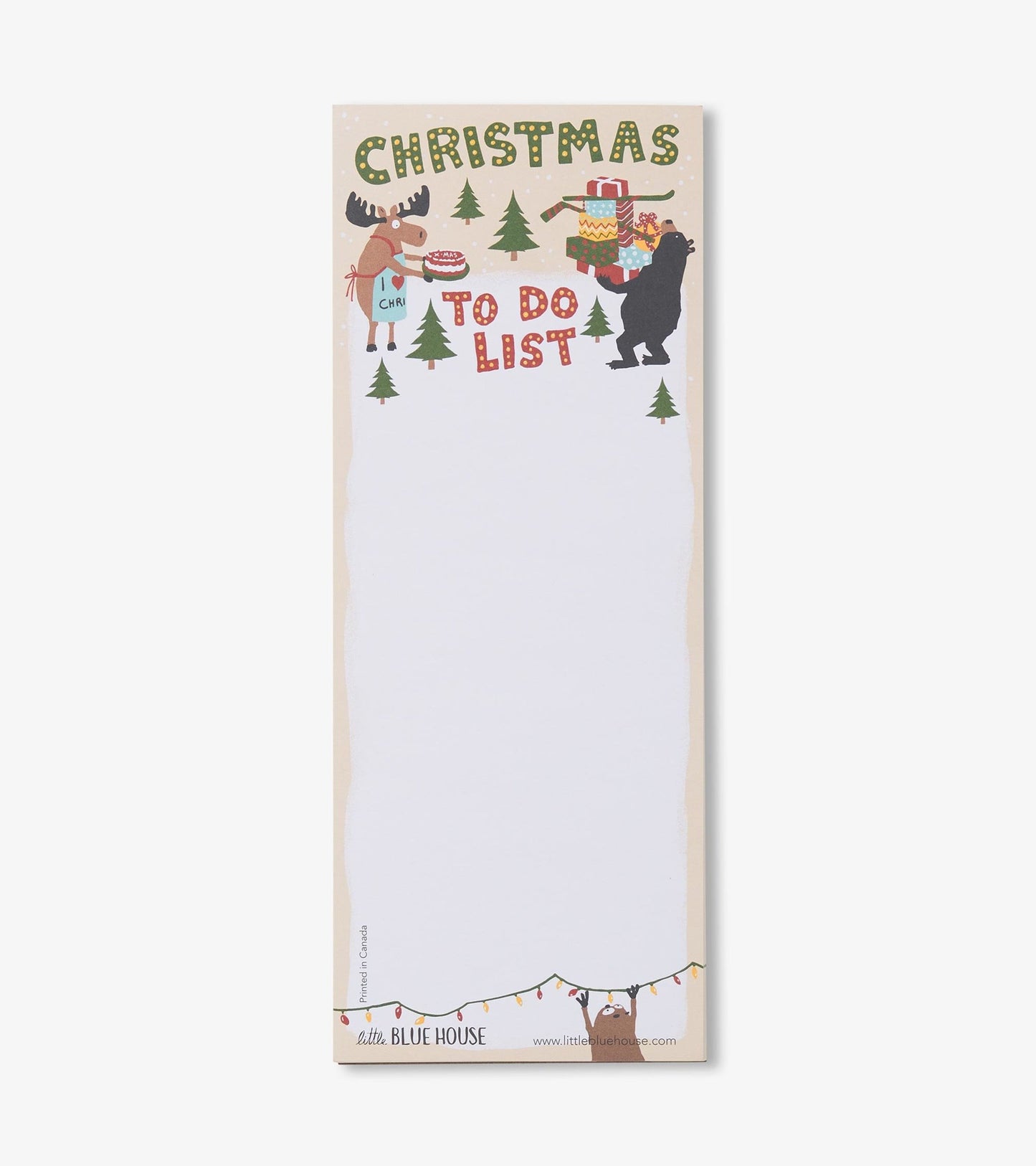 Bloc-notes aimanté – Animaux des fêtes « Christmas To Do List »