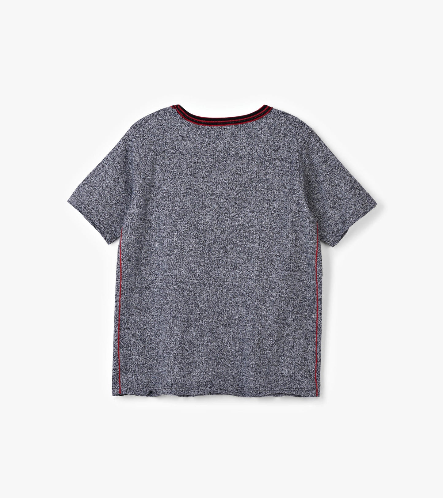 T-shirt à encolure ronde pour enfant collection Heritage – Orignal à motif tartan rouge et noir