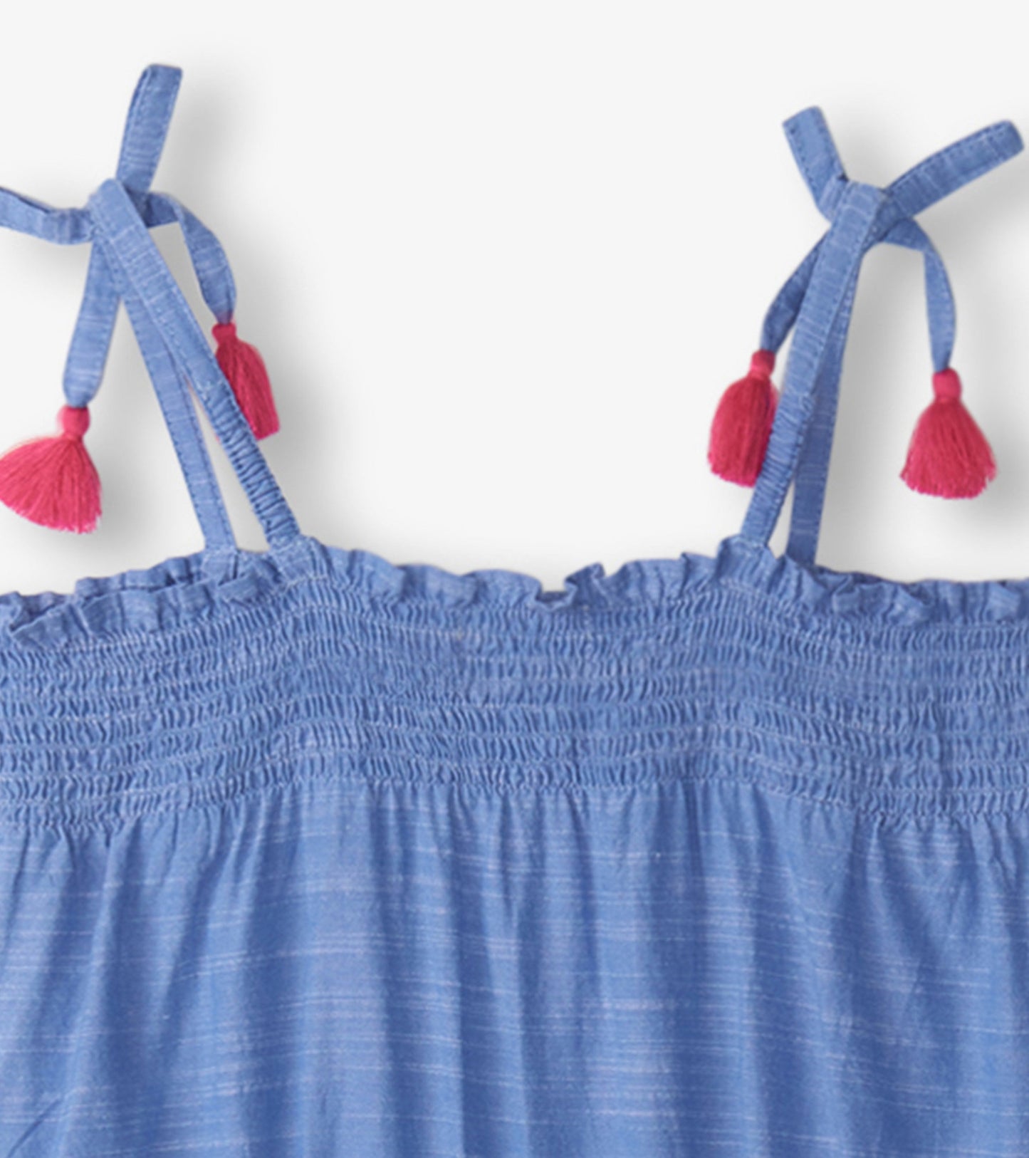 Combipantalon froncé en chambray