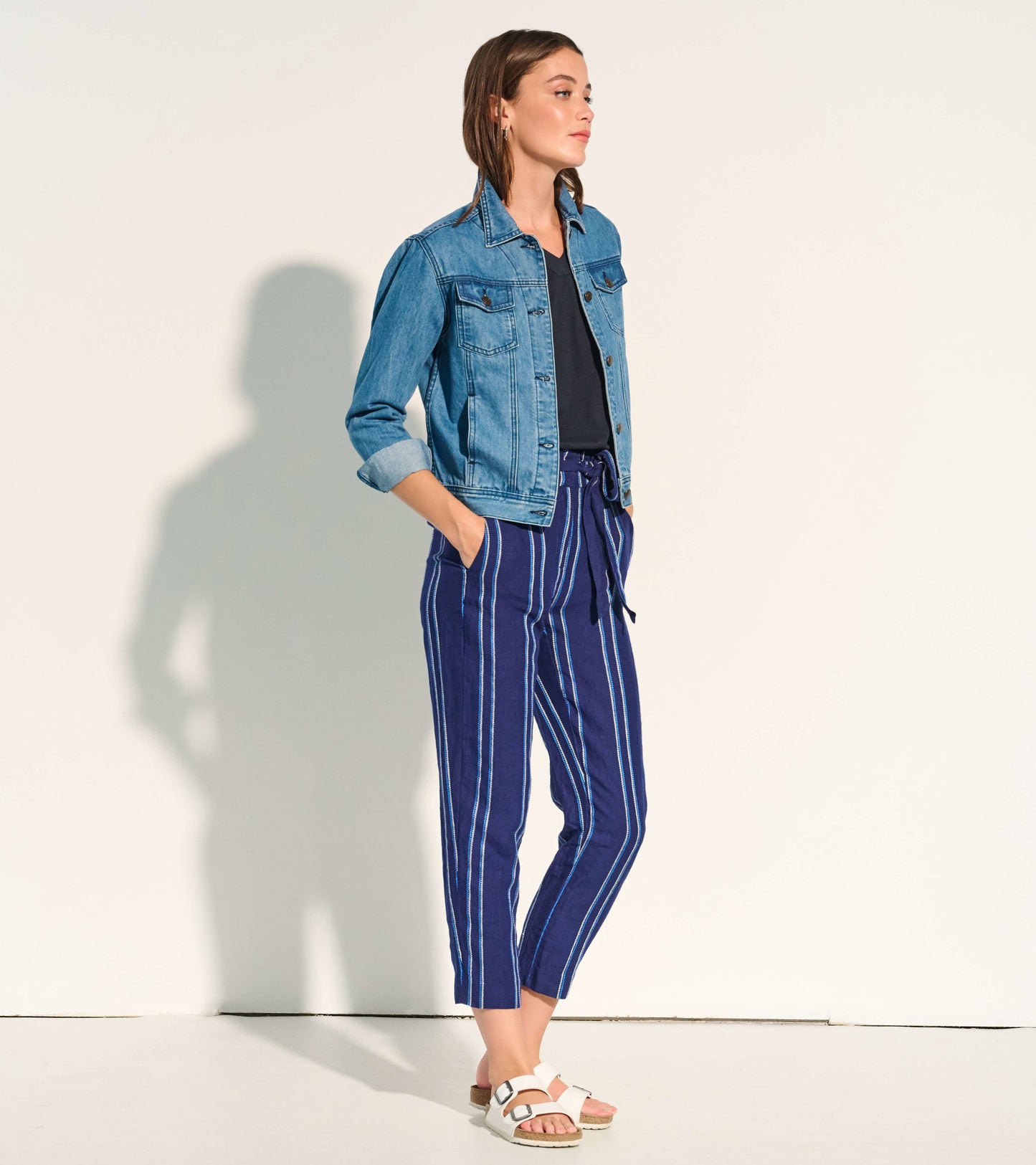 Veste brodée en denim
