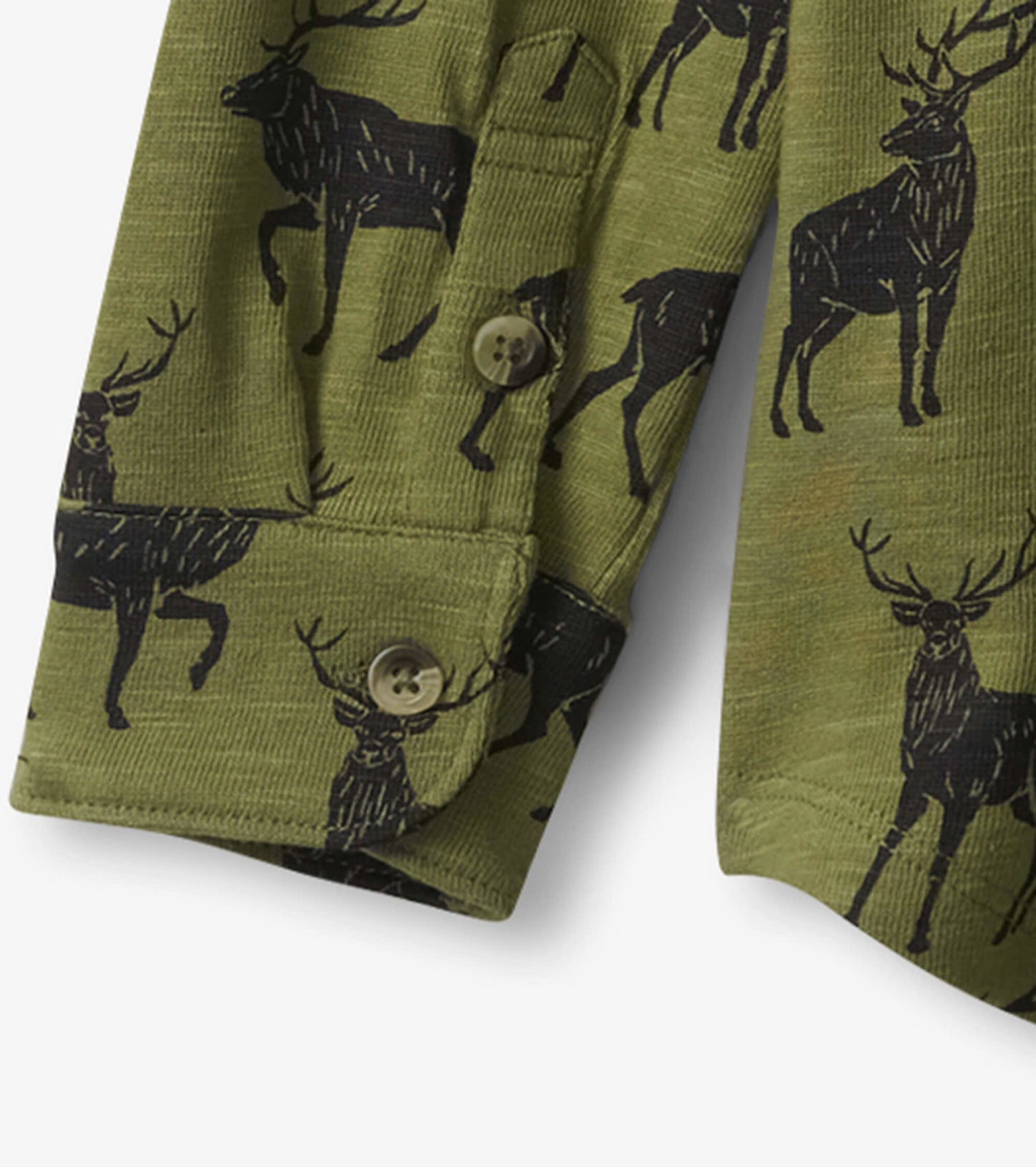 Chemise boutonnée en jersey – Wapitis majestueux