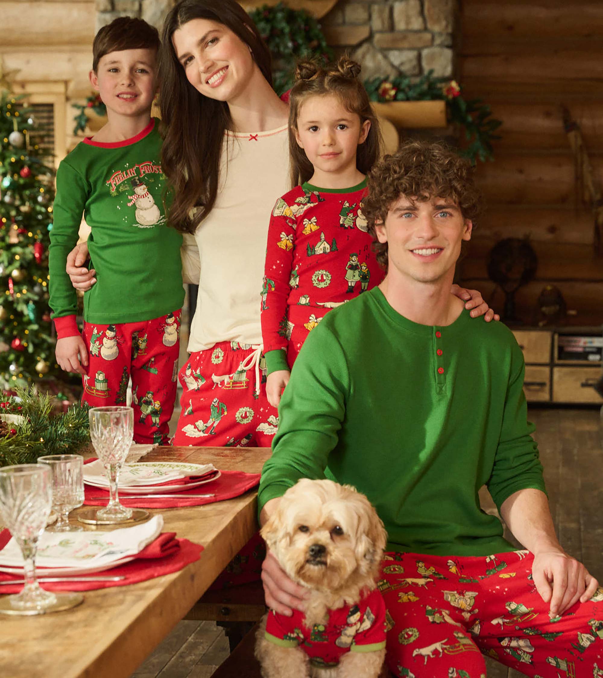 Vintage Christmas Pajama Family Set