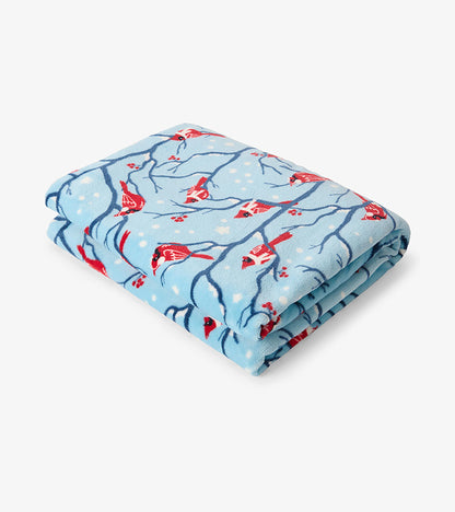 Winter Cardinals Fleece Blanket