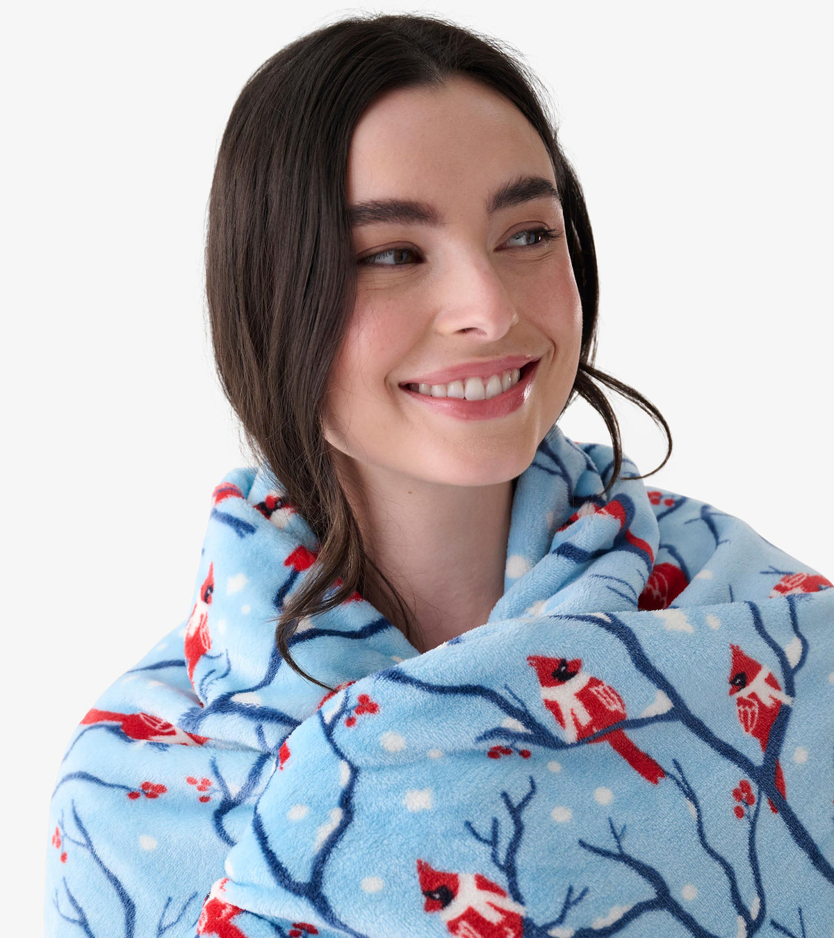 Winter Cardinals Fleece Blanket