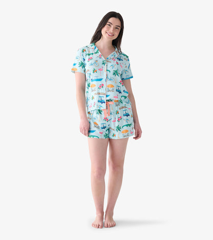Chemise et short de pyjama pour femme dans leur sac – Floride