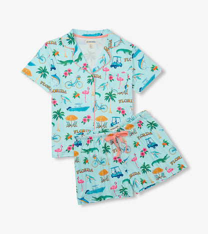 Chemise et short de pyjama pour femme dans leur sac – Floride