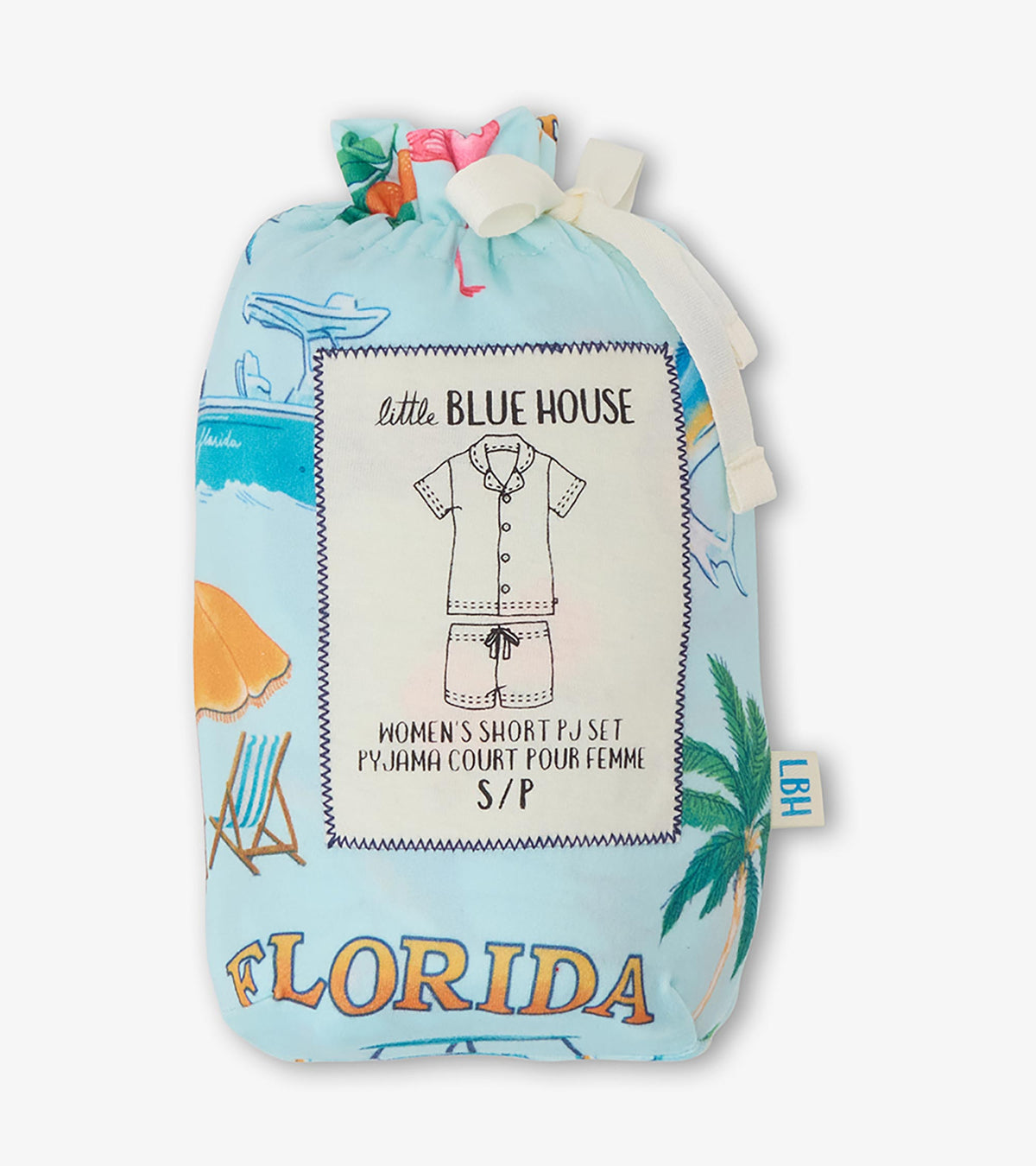 Chemise et short de pyjama pour femme dans leur sac – Floride