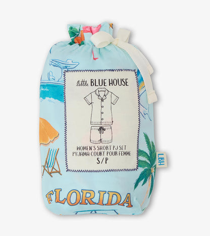 Chemise et short de pyjama pour femme dans leur sac – Floride