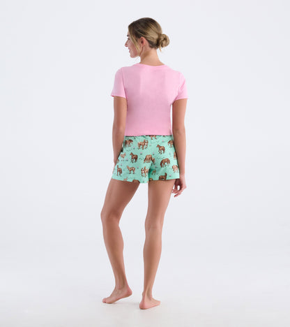 Short de pyjama pour femme – Chevaux des Prairies