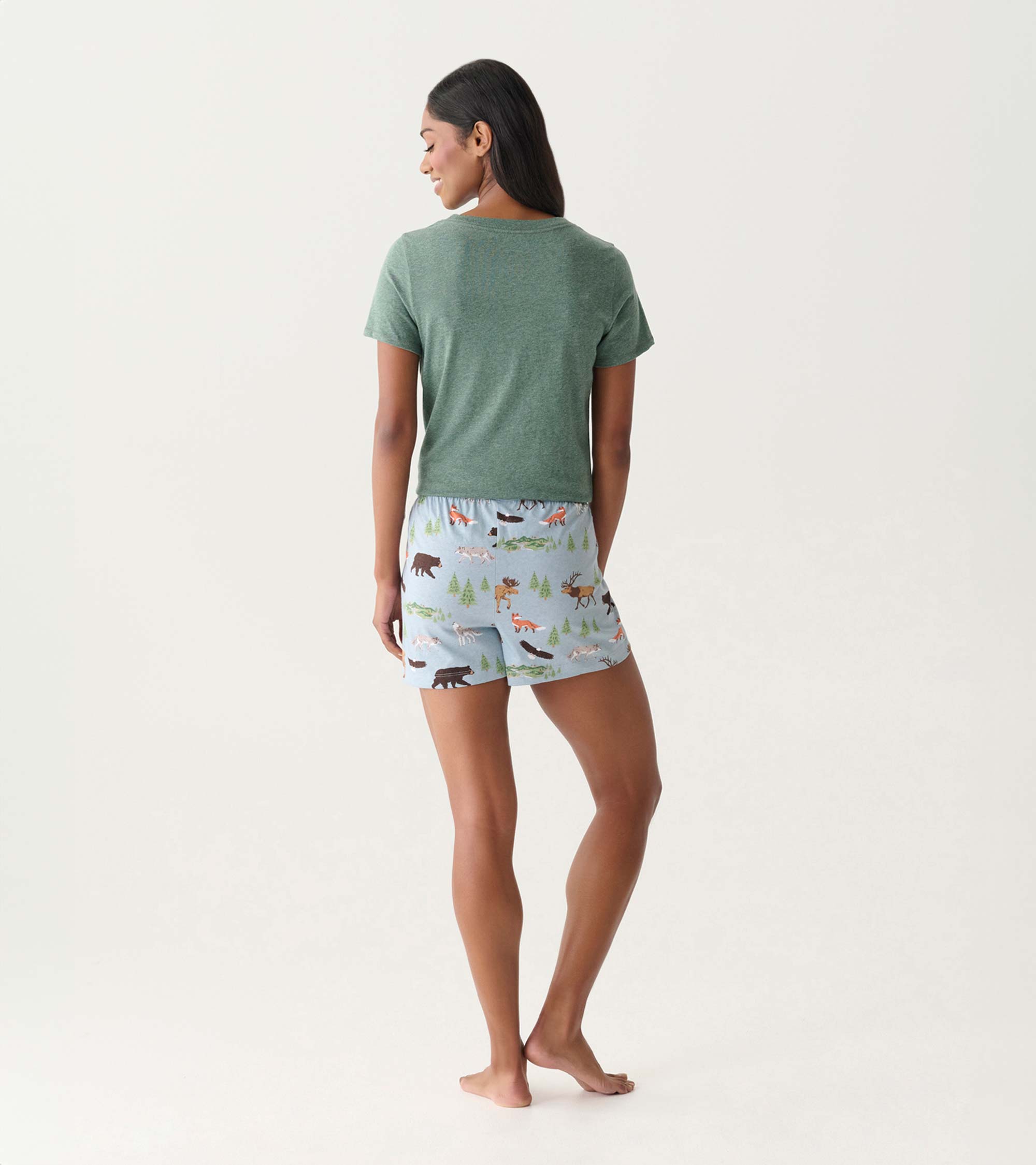 Caleçon de nuit pour femme – Nature sauvage nordique