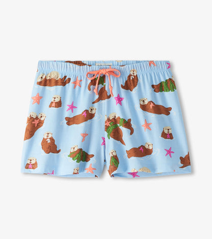 Short de pyjama pour femme – Loutres joyeuses