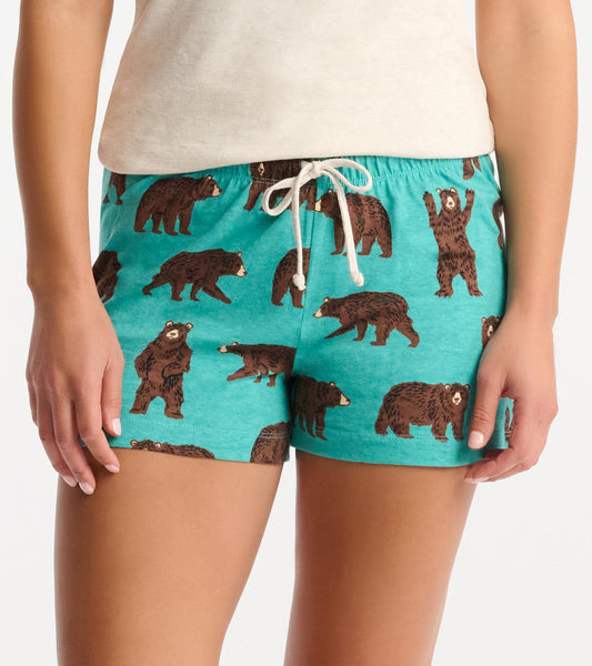 Short de pyjama pour femme – Ours bruns