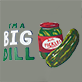 View Men's Big Dill Boxer Brief - Illustrated cucumber with a jar labeled 'PICKLES' beside text reading 'I'M A BIG DILL