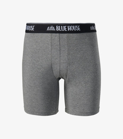 Caleçon boxeur ajusté pour homme – Ours sur gris anthracite