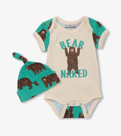 Baby Boys Brown Bears Bodysuit & Hat