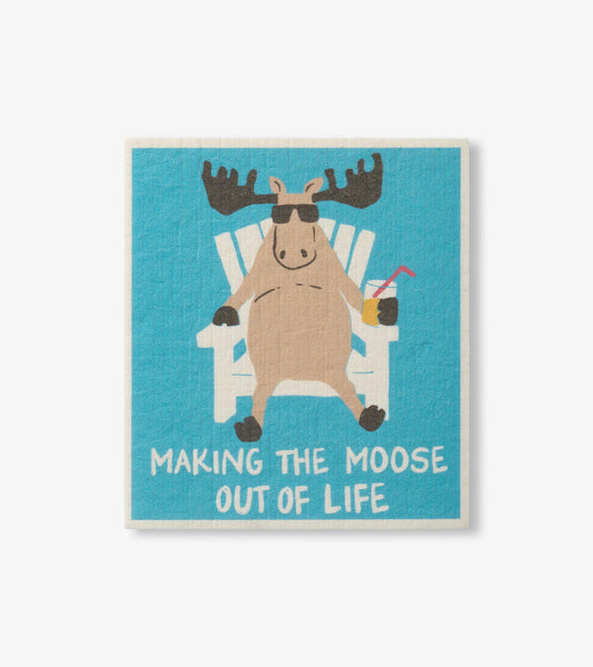 Making the Moose out of Life Reusable Swedish Dish Cloth