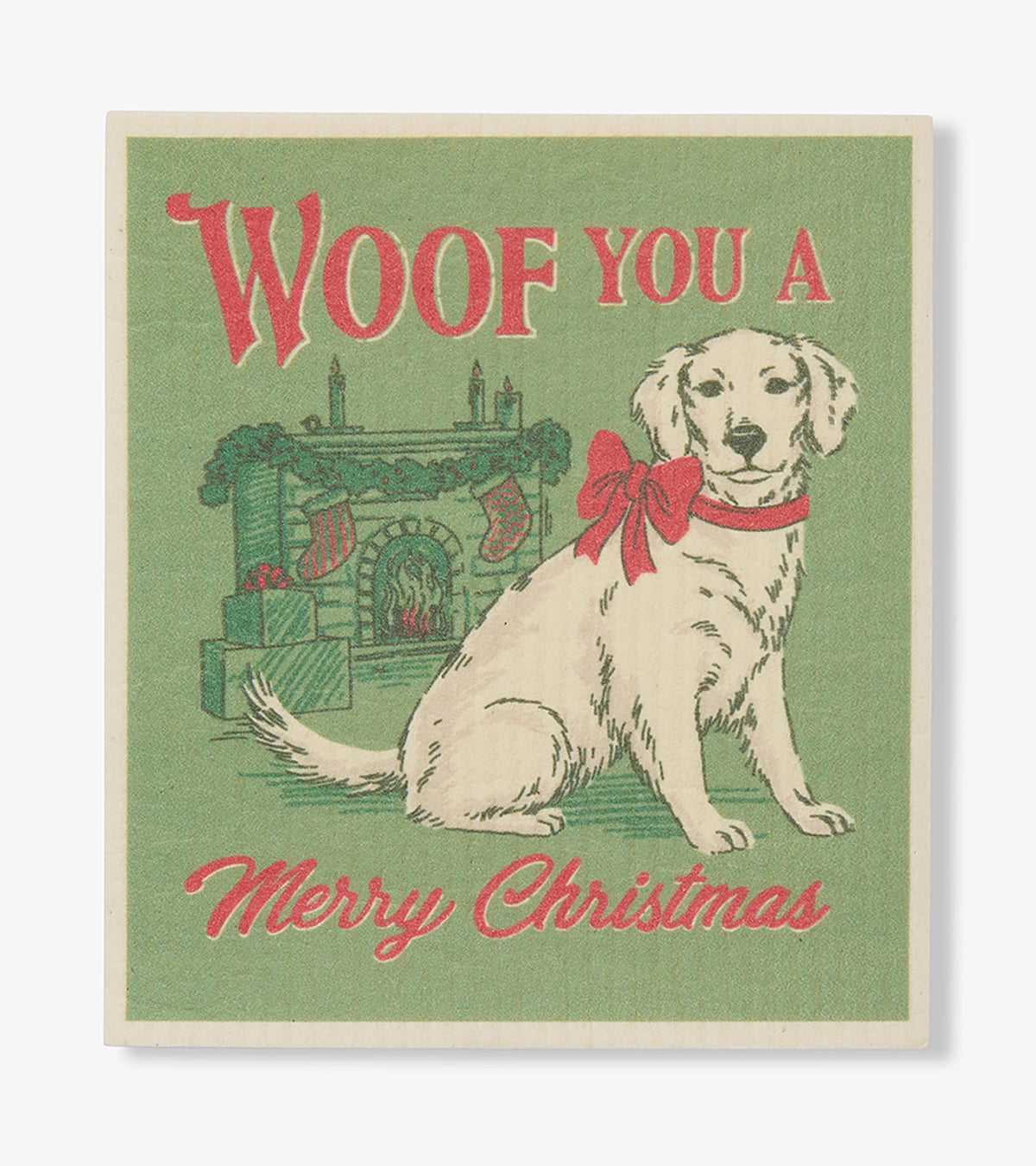 Woof Merry Christmas Eco Dishcloth