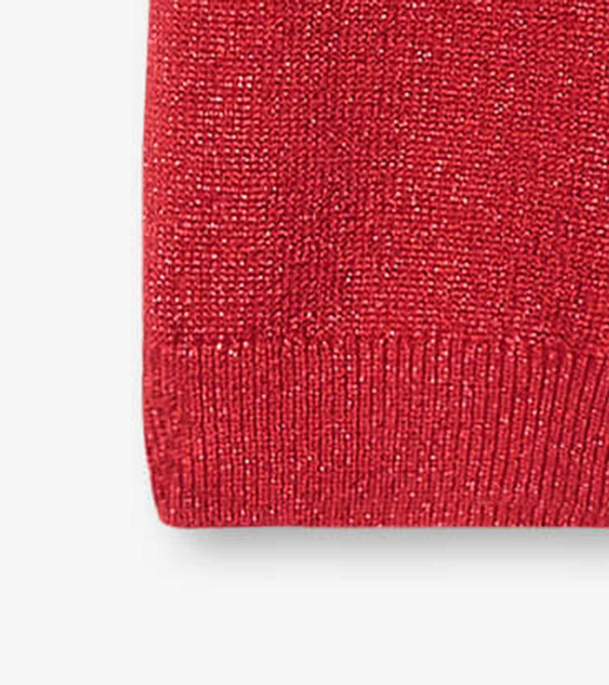 Red shimmer cable knit leggings with a soft texture, suitable for babies in sizes 0-24 months.