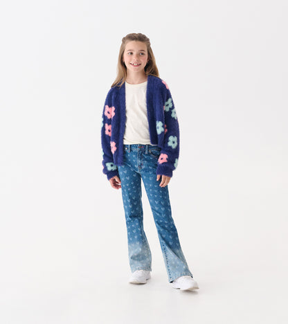 Girls Hearts Flared Leg Denim