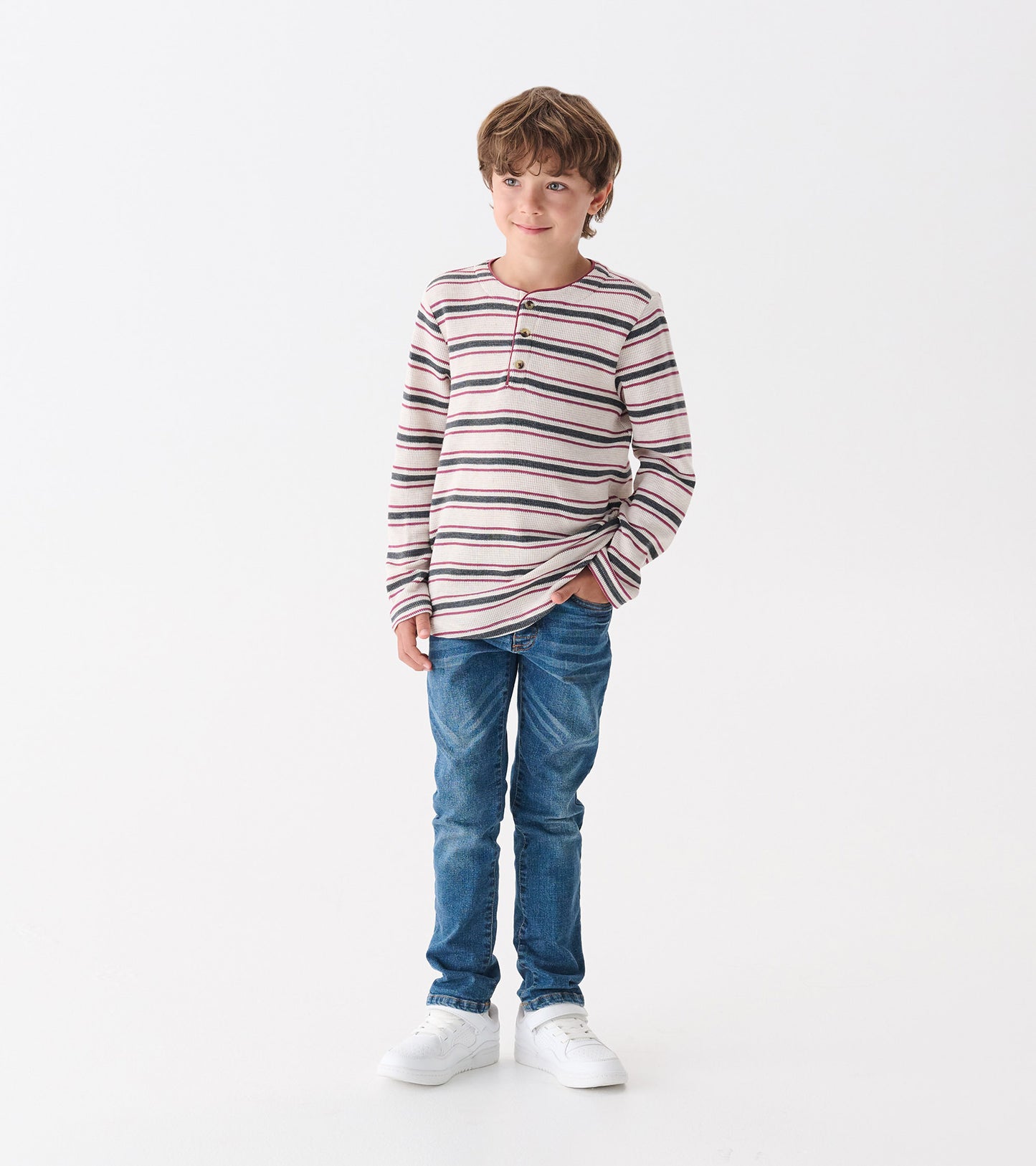 Pantalon extensible en denim – Bleu marine