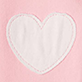 White heart shape on a pink background