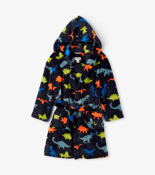 Boys Dino Herd Fleece Robe