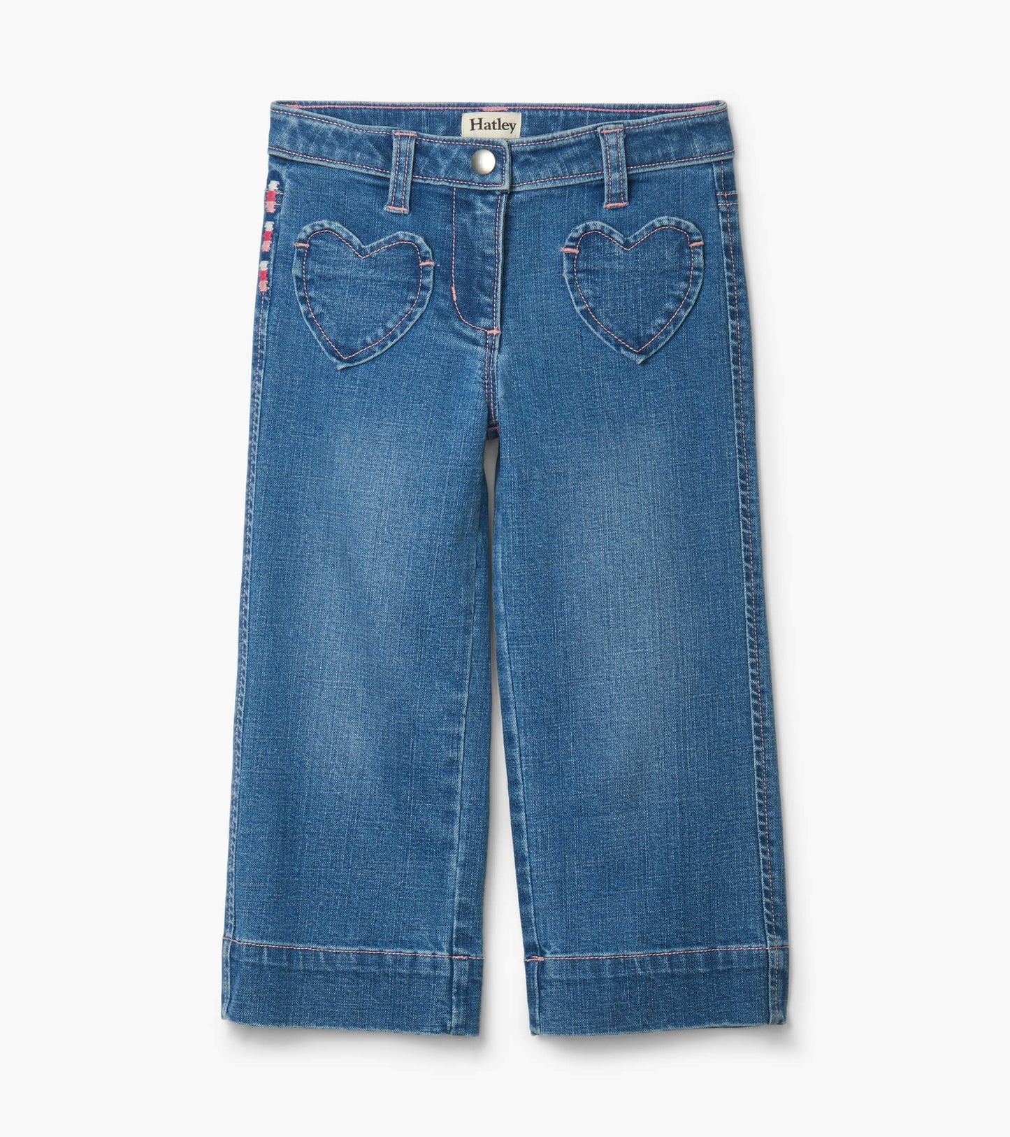 Pantalon extensible à jambe large en denim