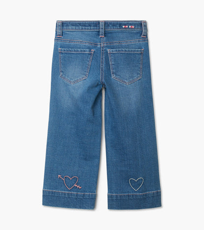 Pantalon extensible à jambe large en denim