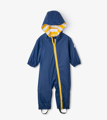 Combinaison de pluie bleu marine doublée en éponge – Bébé