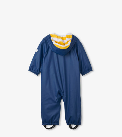Combinaison de pluie bleu marine doublée en éponge – Bébé