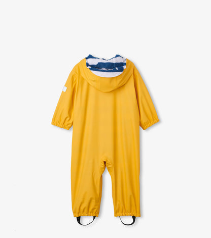 Baby Yellow Terry Lined Rain Suit