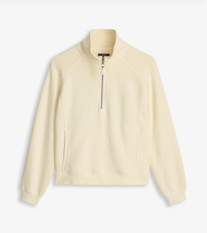 Mock Neck Pullover - Almond Beige
