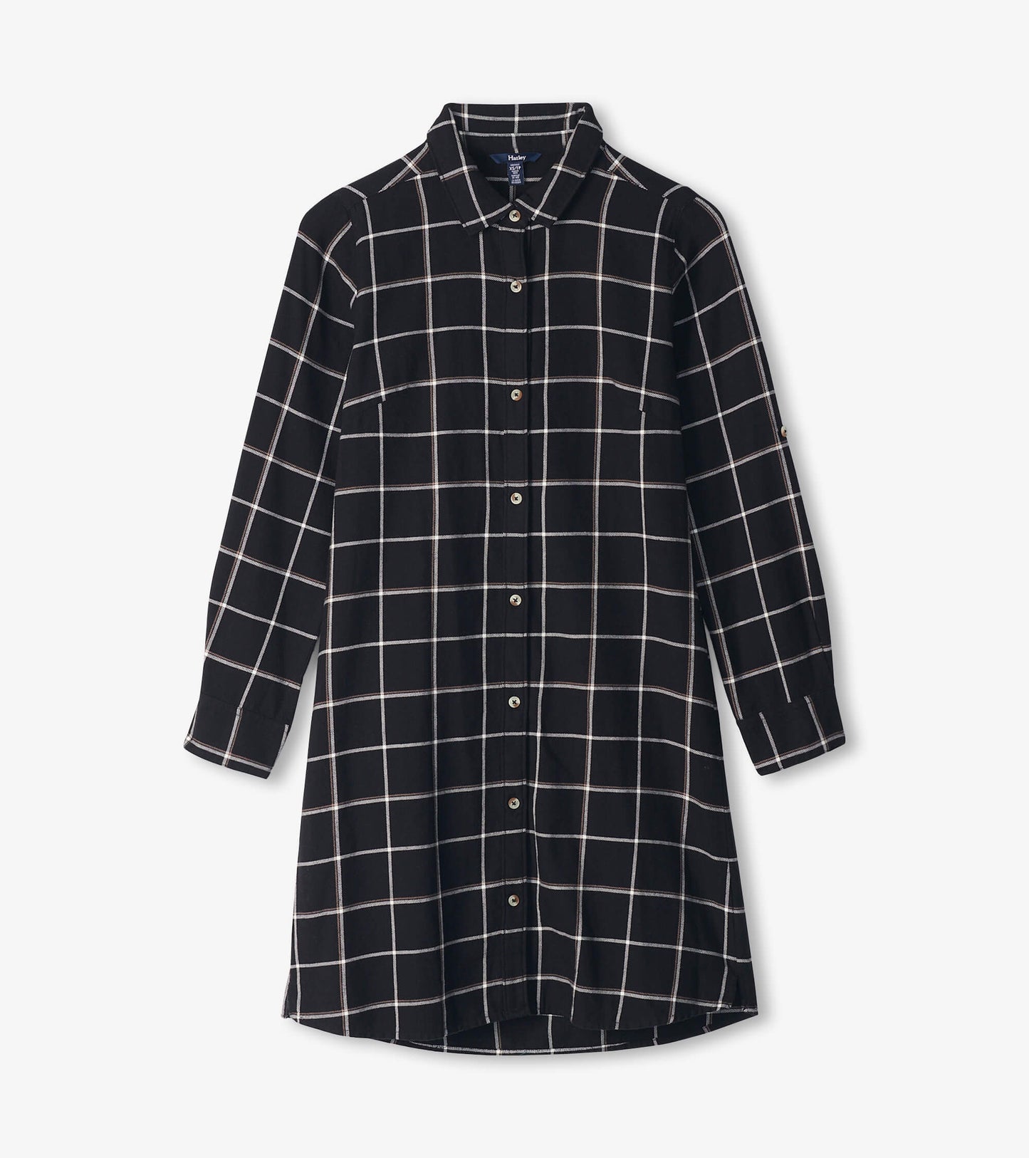 Robe chemise cara – Carreaux de verre noirs