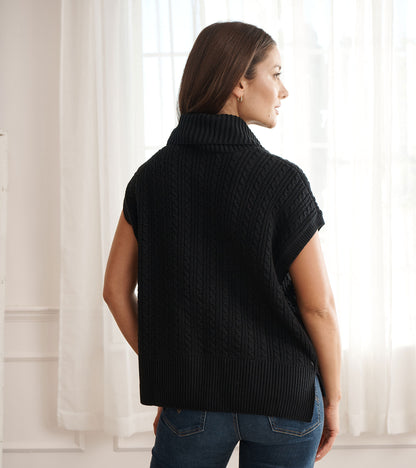 Haut en tricot torsadé – Caviar