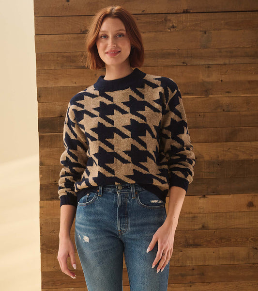 Pull Carmi – Motif pied-de-poule géant