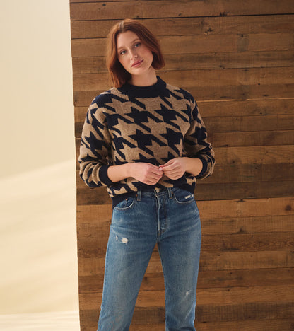 Pull Carmi – Motif pied-de-poule géant