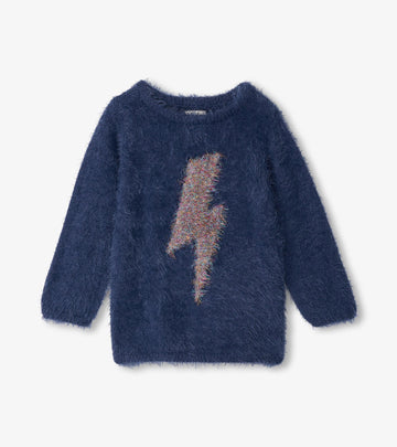 Metallic Lightning Furry Sweater
