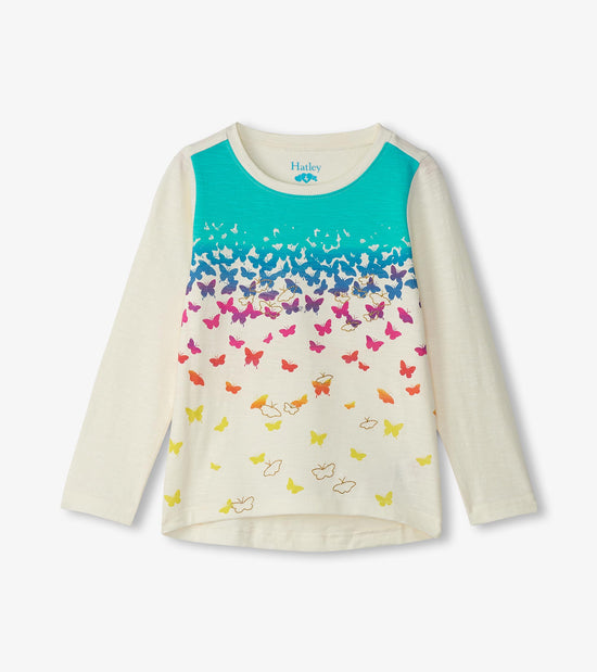 hatley T-shirt à manches longues – Pluie de papillons