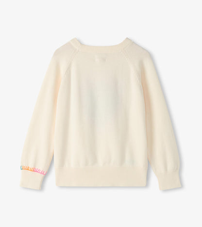 Pull à manches raglan – Cœurs superposés